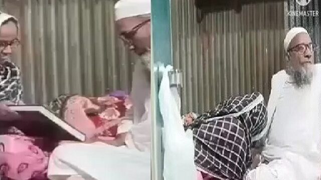 Pakistani Chachi quick blowjob to chacha in desi mature sex